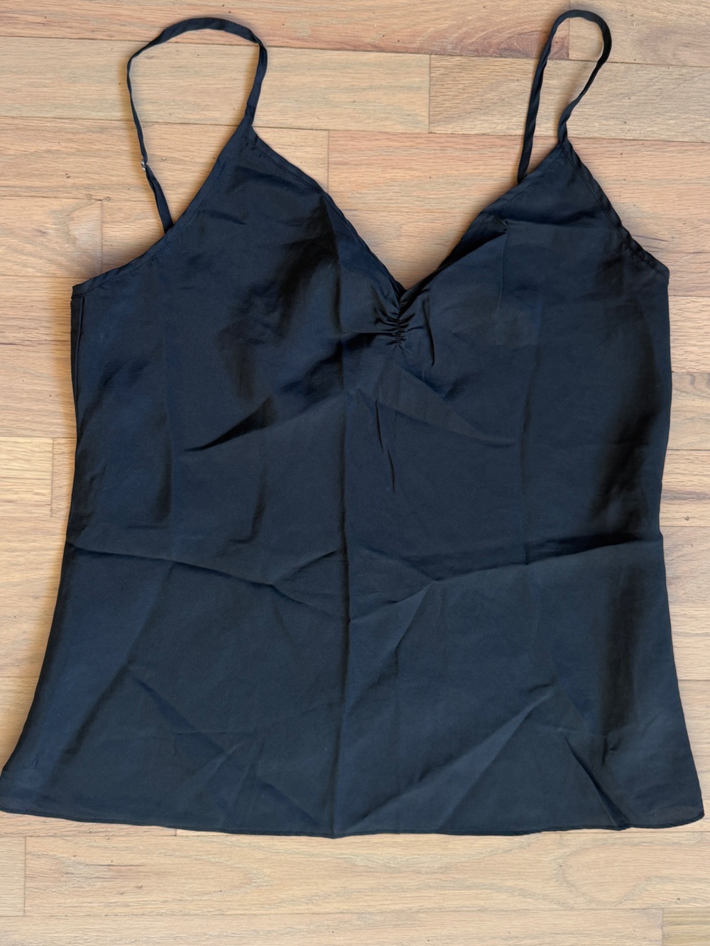 Express Black 100% Silk Camisole Top Size M Adjustable Straps